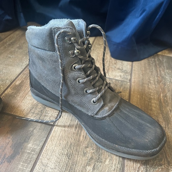 NORTIV Men's Winter Boots Mid Ankle Non Slip Insulated Warm Hiking Snow Boots - Picture 3 of 13